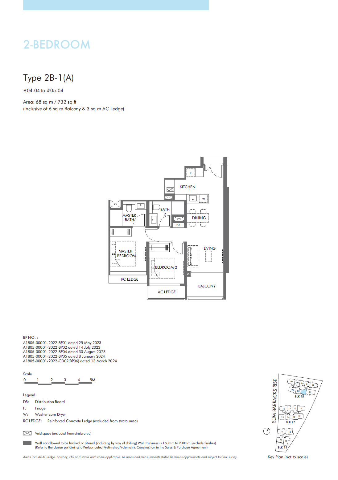 The Hill @ One North 2 Bedroom Floor Plan 1